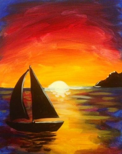 40 Easy Painting Ideas for Beginners, Simple Painting Ideas for Kids, Easy Acrylic Painting on Canvas, Easy Landscape Painting Ideas, Easy Boat Wall Art Paintings