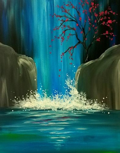 40 Easy Painting Ideas for Beginners, Simple Painting Ideas for Kids, Easy Acrylic Painting on Canvas, Easy Landscape Painting Ideas, Waterfall Painting, Easy Abstract Wall Art Paintings