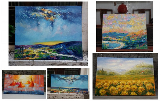 Buy Original Hand Painted Art Abstract Oil Painting Landscape Art