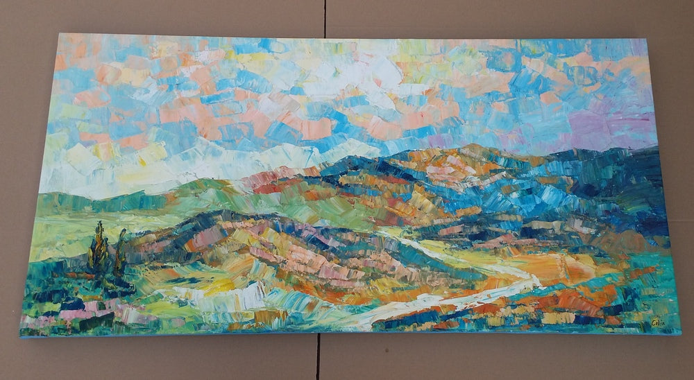 abstract mountain landscape art from artworkcanvas.com