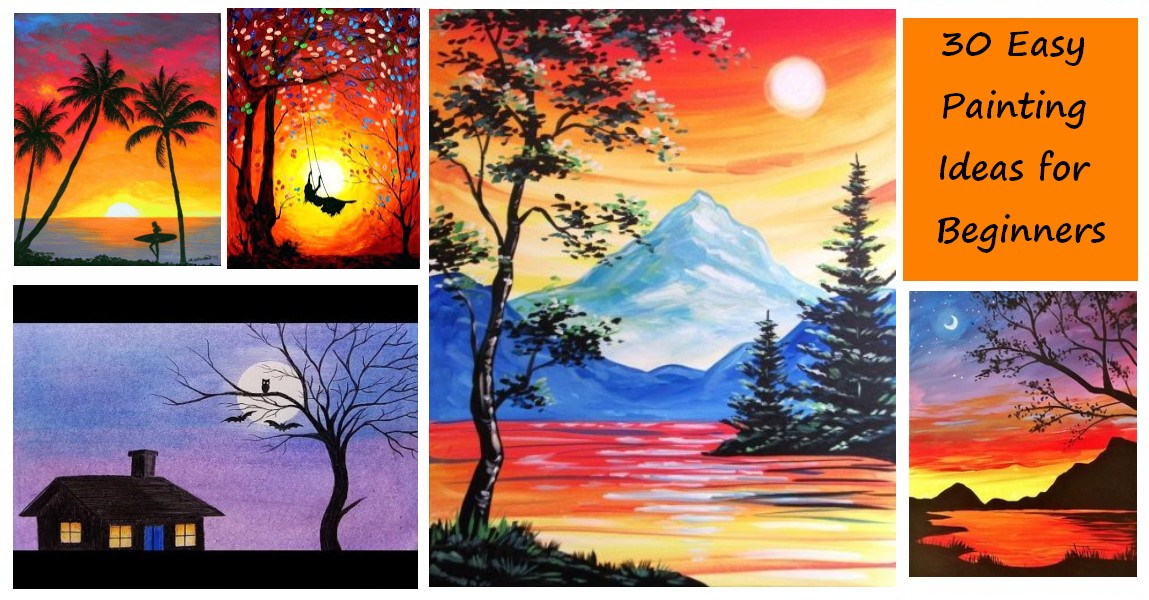 easy acrylic paintings for kids