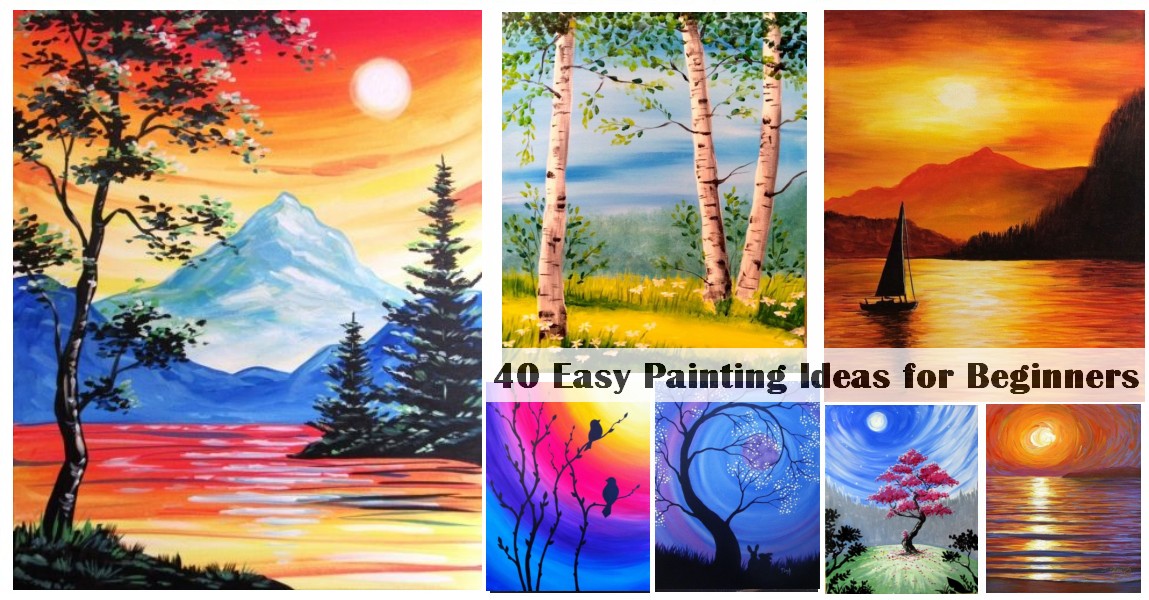 canvas oil painting ideas for beginners