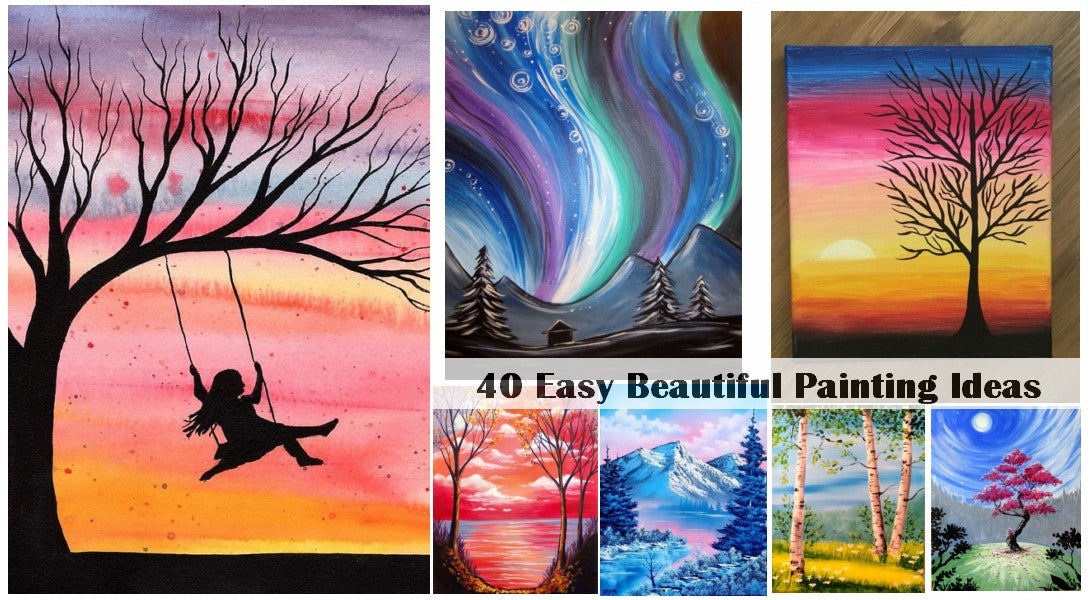 easy oil paintings on canvas for kids