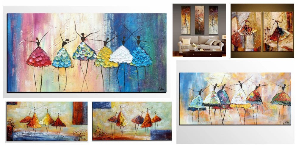 Ballet Dancer Painting, Paintings for Living Room, Bedroom Wall Art Painting, Simple Modern Art, Modern Canvas Paintings, Wall Art Painting