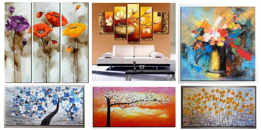 Acrylic Flower Paintings, Flower Oil Paintings, Living Room Paintings, Abstract Flower Paintings, Paintings for Bedroom, Original Oil Paintings, Buy Paintings Online