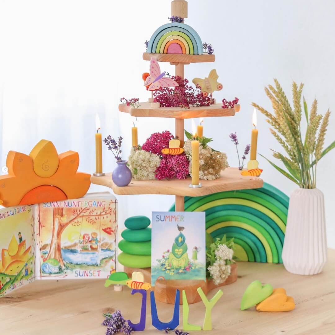 Decorative Seasonal Display: July (Image Credit: @grimmswoodentoys)