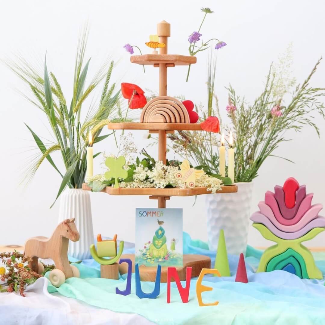 Decorative Seasonal Display: June (Image Credit: @grimmswoodentoys)