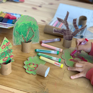 Cardboard Trees for Small World Play