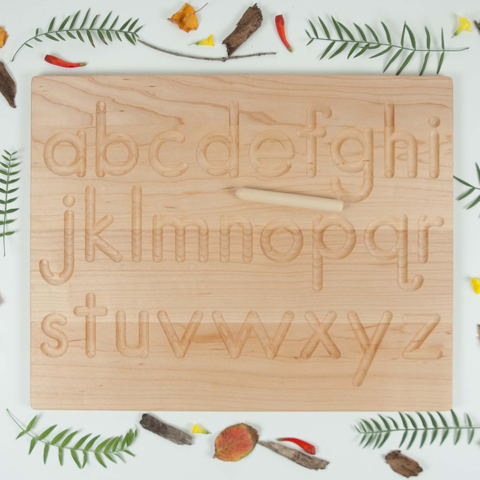 Cursive alphabet tracing board - wooden alphabet board - wooden tracing  board - Montessori - Waldorf