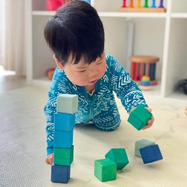 Wooden Toys and Play Activities for Infants: Blocks