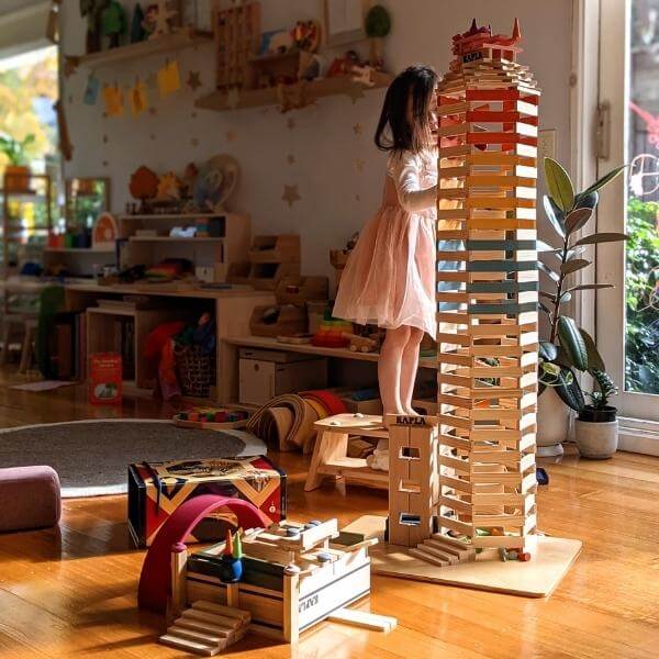 Bookish Play: Building Rapunzel's tower with KAPLA