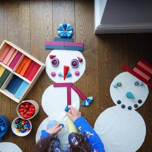 Festive Invitation to Build a Snowman with Grapat Loose Parts