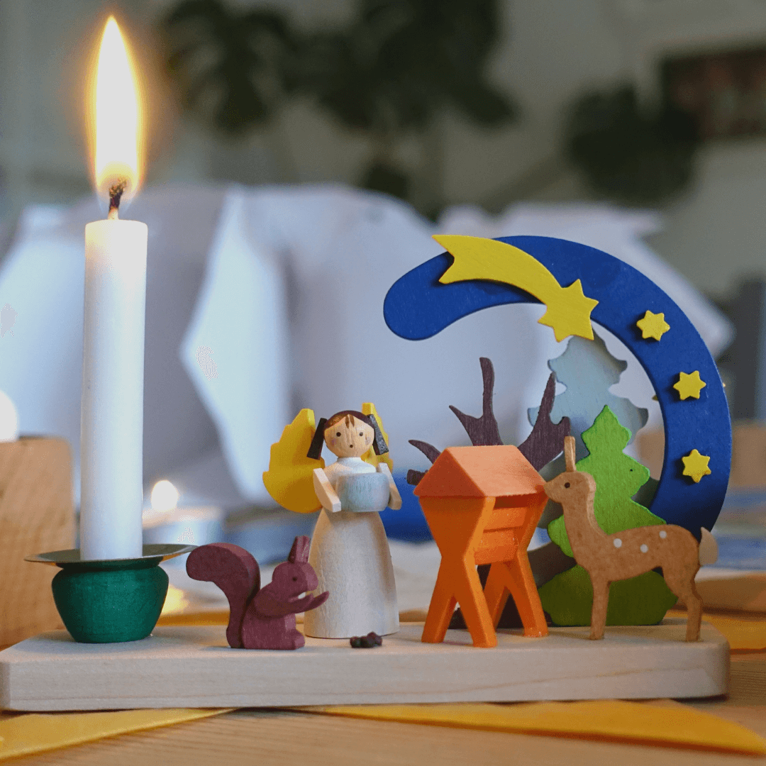 Family Advent Calendar Celebration: Graupner Tealight Pyramid and Candle Holders
