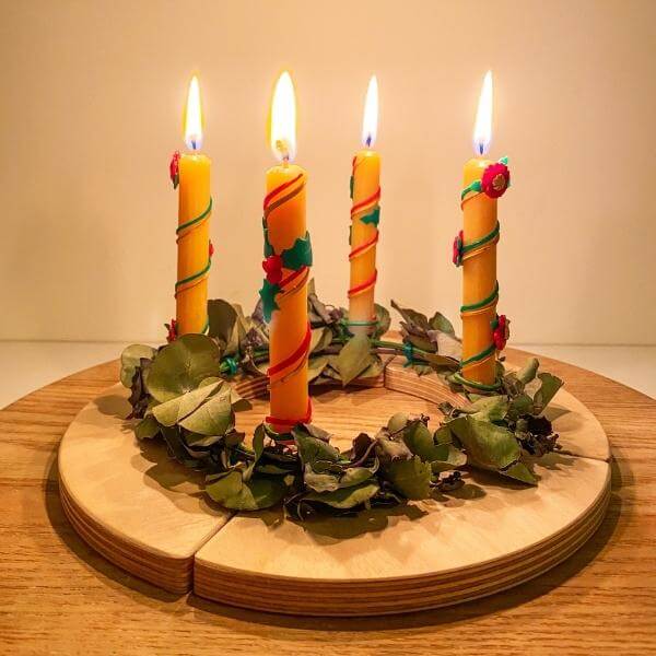 The Ultimate Countdown to Christmas: Family Advent Calendar DIY: Beeswax-Decorated Candles