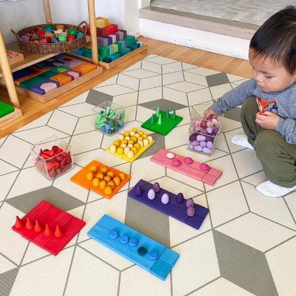 Wooden Toys and Play Activities for Toddlers: Sorting and Matching