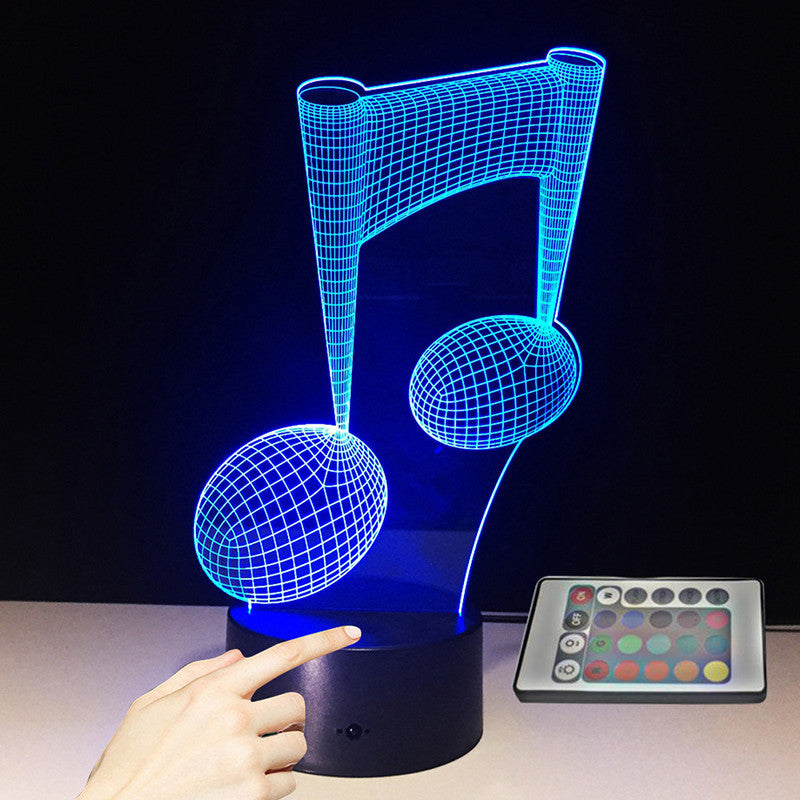 Lampe 3D LED Note de Musique  Easy Tech Market