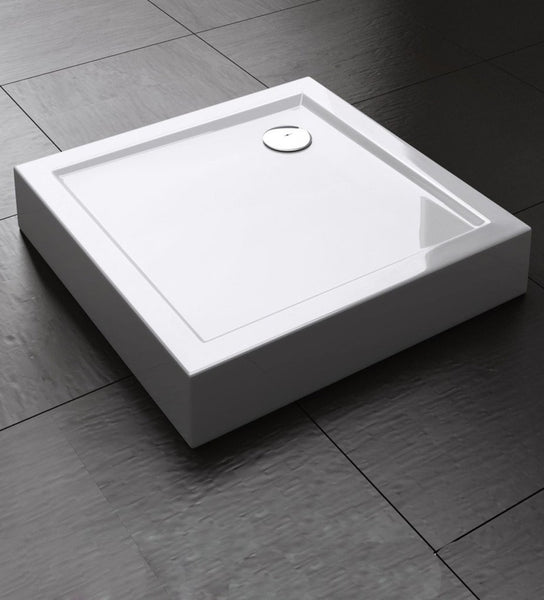 raised shower tray with easy plumb