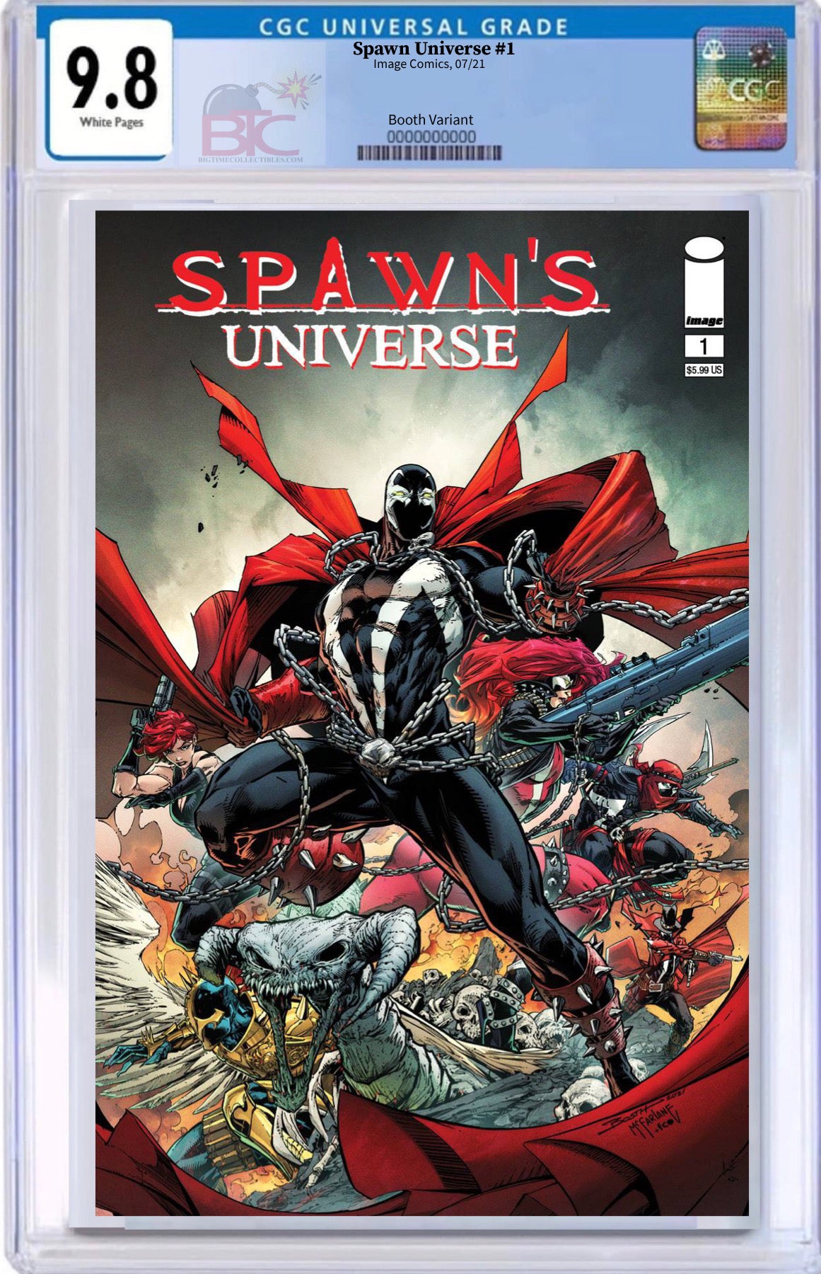 SPAWN UNIVERSE #1 CVR E BOOTH & MCFARLANE CGC 