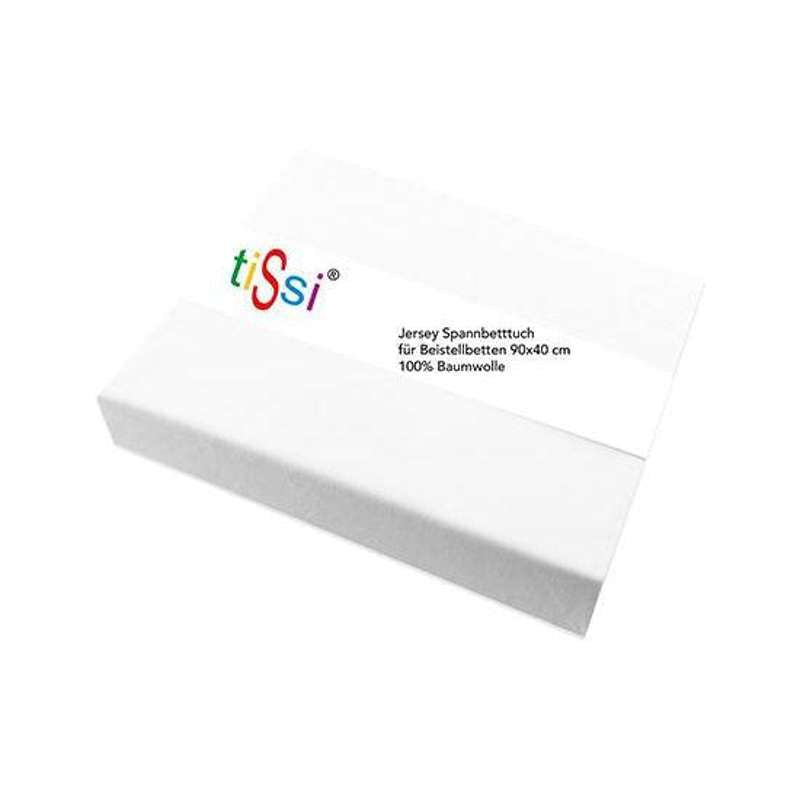 TiSsi SOFIE stræklagen til madras 90 x 40 cm - ensfarvet i hvid thumbnail