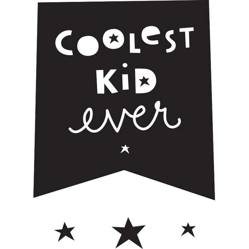 Se A Little Lovely Company Coolest Kid Ever Wallstickers hos Mammashop.dk