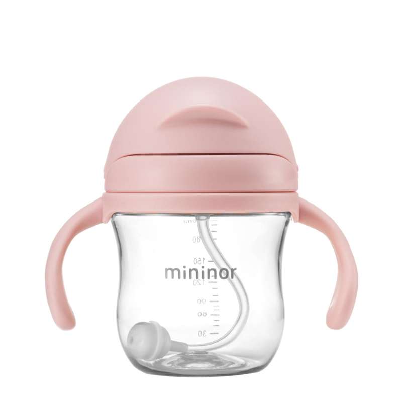 Mininor Sugerørskop Tritan 220ml rosa