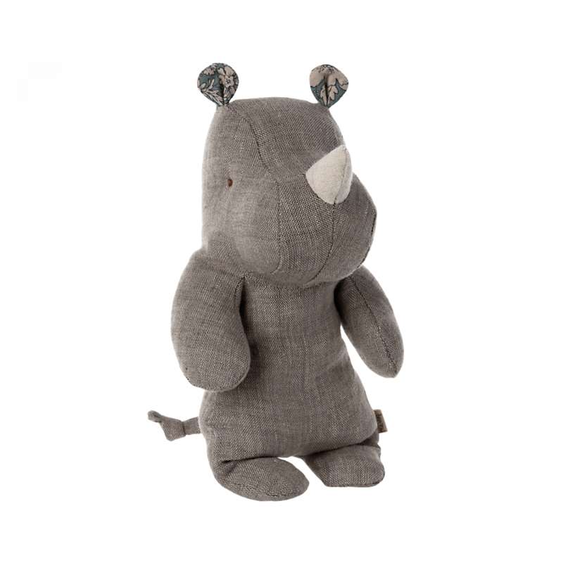 Billede af Maileg Safari Friends - Lille Næsehorn Bamse - Grå (22 cm.) hos Mammashop.dk