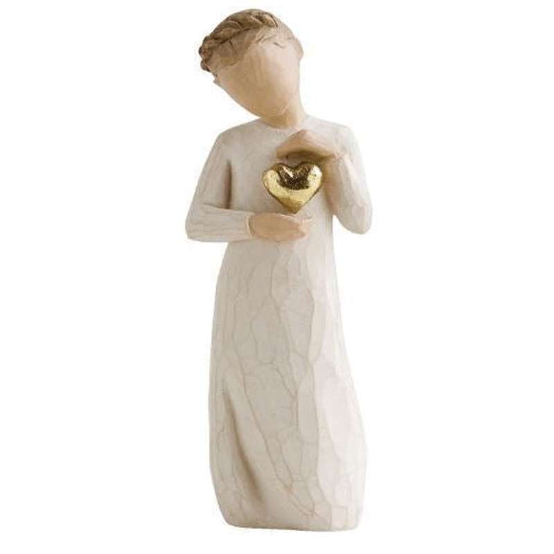 Billede af Willow Tree Keepsake Figur (pige med guldfarvet hjerte) hos Mammashop.dk