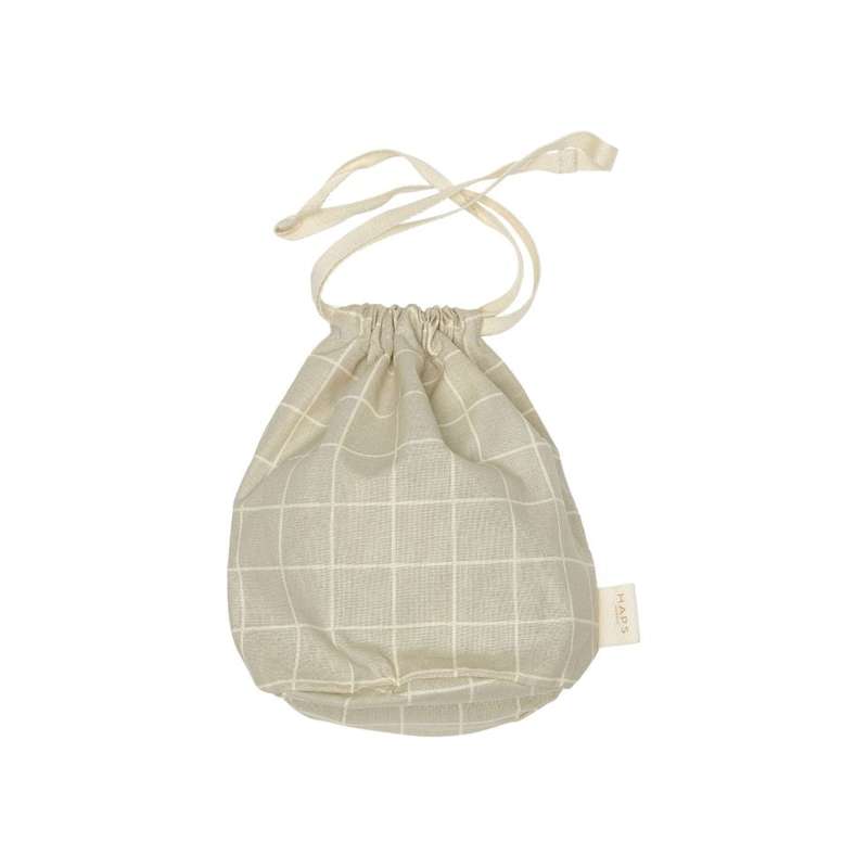HAPS Nordic Multi Bag Stofpose - Lille - Oyster Grey Check thumbnail