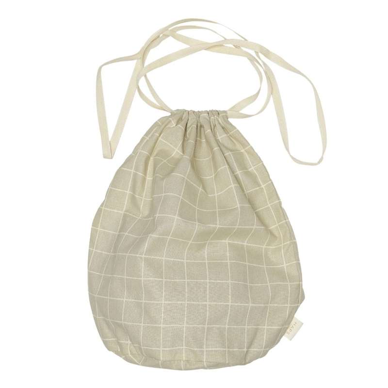 HAPS Nordic Multi Bag Stofpose - Stor - Oyster Grey Check thumbnail
