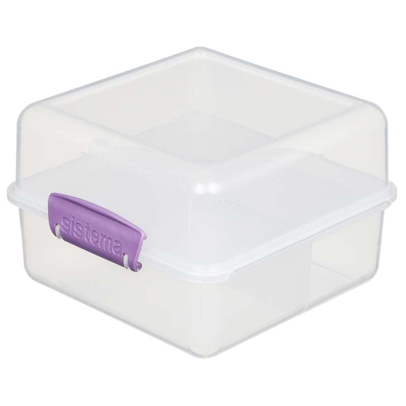 Sistema Madkasse - Lunch Cube To Go - 1.4 L. - Klar/Misty Purple thumbnail