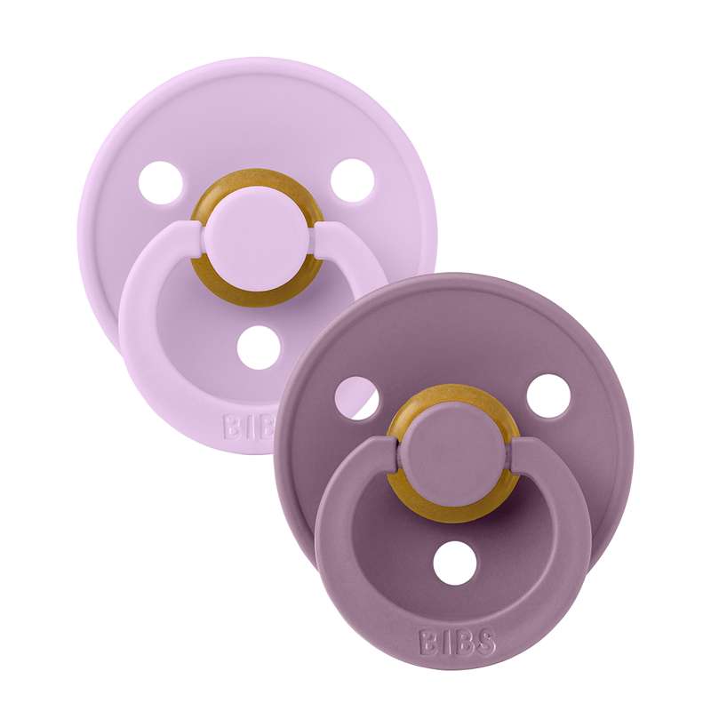 BIBS Anatomisk Colour Sut - 2-Pak - Str. 2 - Naturgummi - Violet Sky/Mauve thumbnail