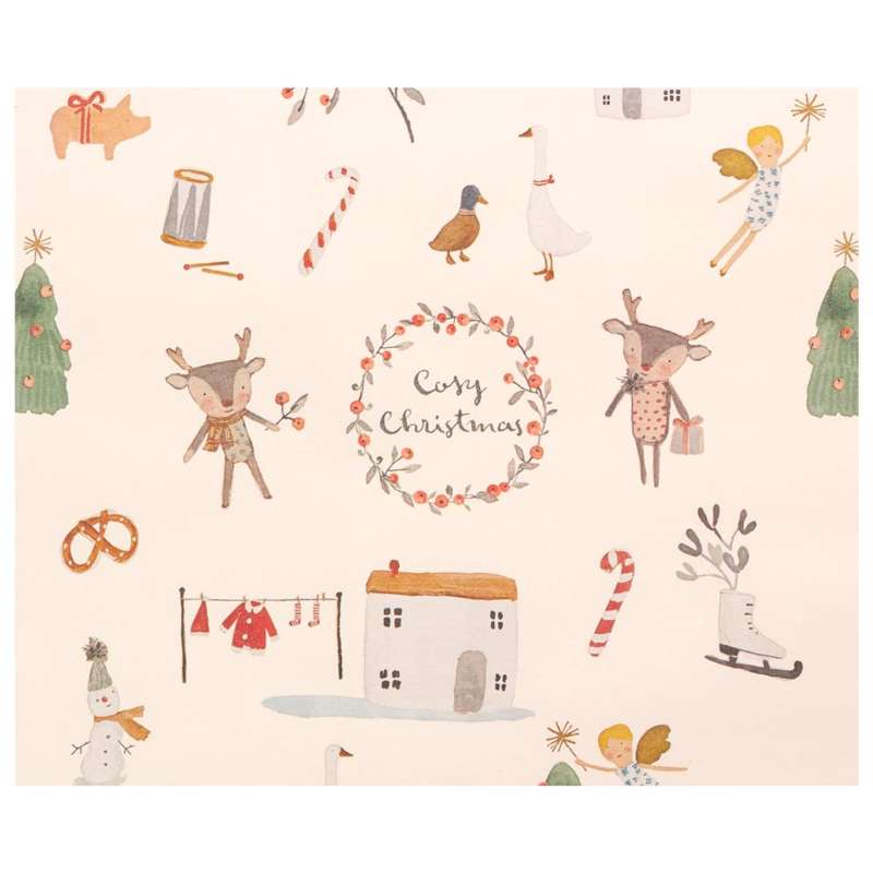 Maileg Gavepapir - Cosy Christmas - Offwhite (10 meter) thumbnail