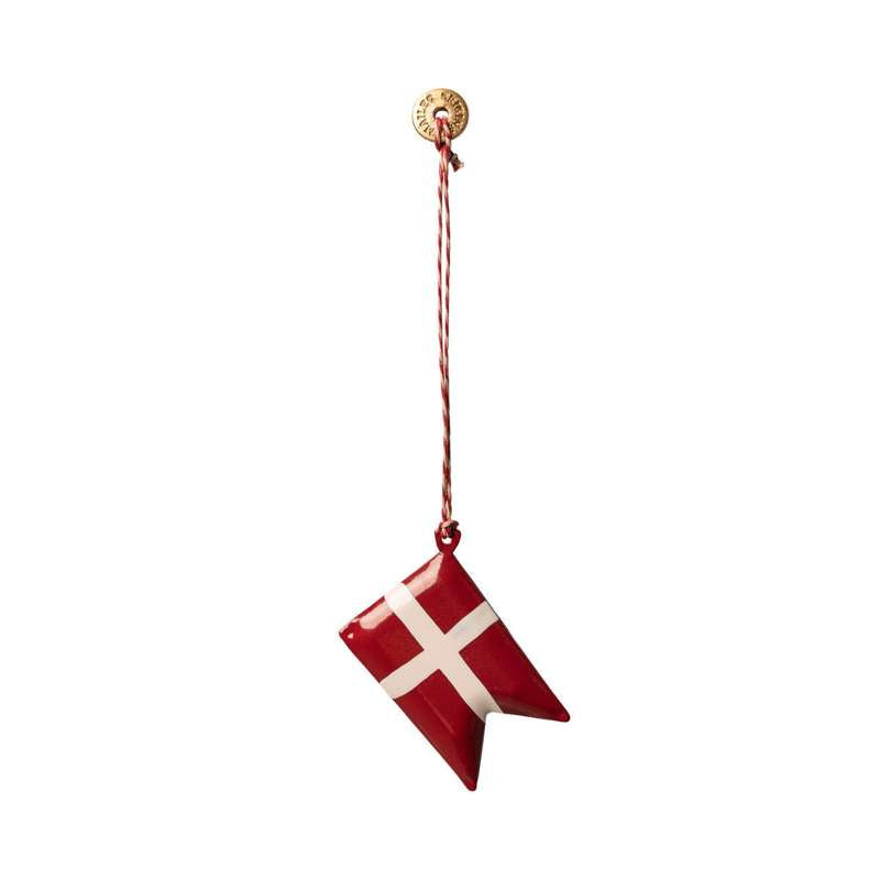 Maileg Juleornament i Metal - Dansk Flag (4 cm.) thumbnail