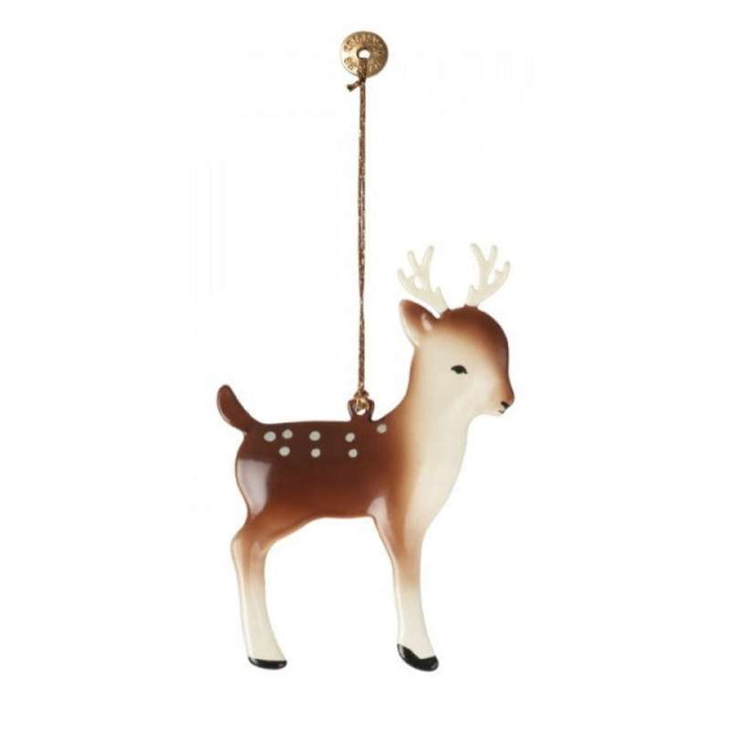 Maileg Juleornament i Metal - Bambi - Brun (9 cm.) thumbnail