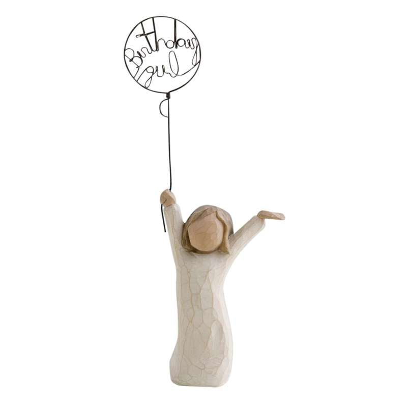 Billede af Willow Tree Birthday Girl Figur (lille pige med tillykke ballon)