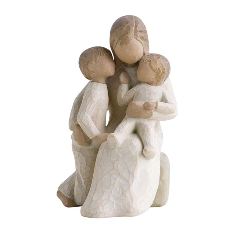 Billede af Willow Tree Quietly Figur (mor med to børn)