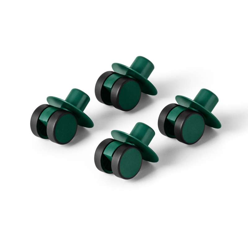 Billede af MODU 4 x Swirly Wheels - Drejehjul - Forest Green