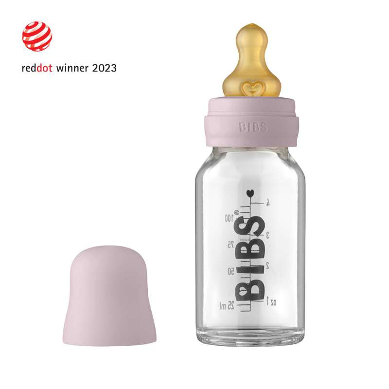 BIBS Bottle - Komplet Sutteflaskesæt - Lille - 110 ml. - Dusky Lilac thumbnail