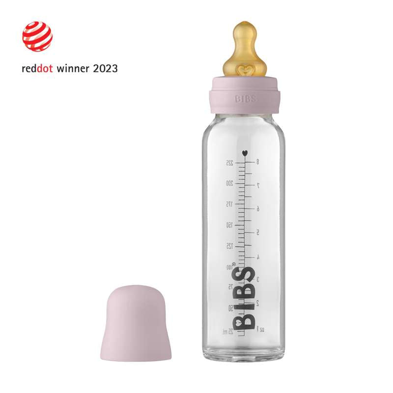 Billede af BIBS Bottle - Komplet Sutteflaskesæt - Stor - 225 ml. - Dusky Lilac