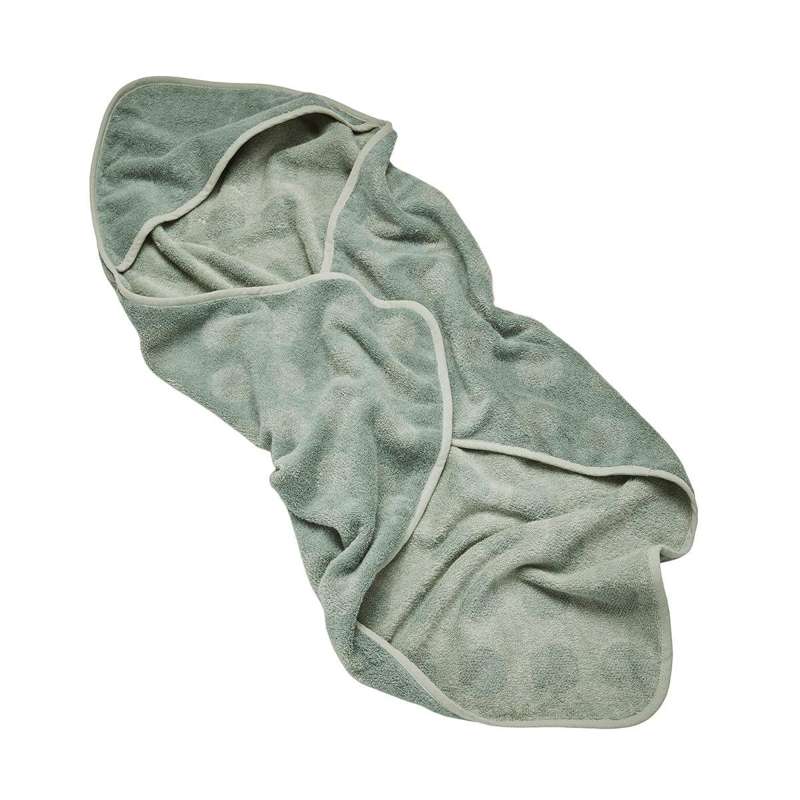 Leander Hoodie Babyhåndklæde - Sage green