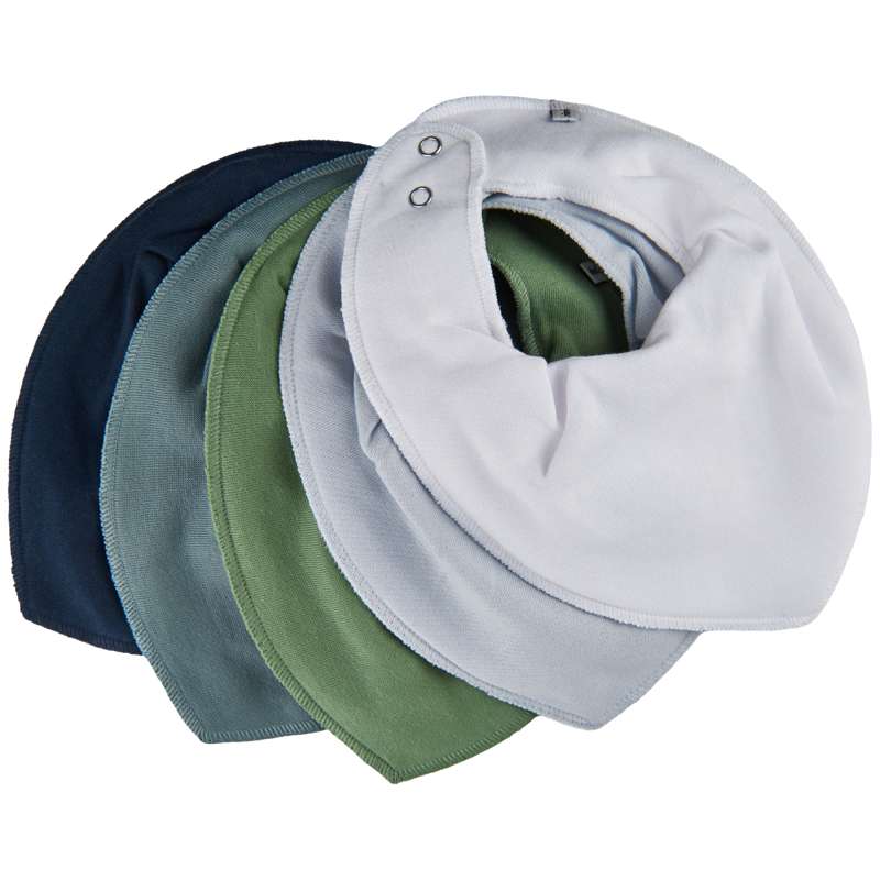 Pippi Bandana Bib - solid (5-pack) - Lead thumbnail