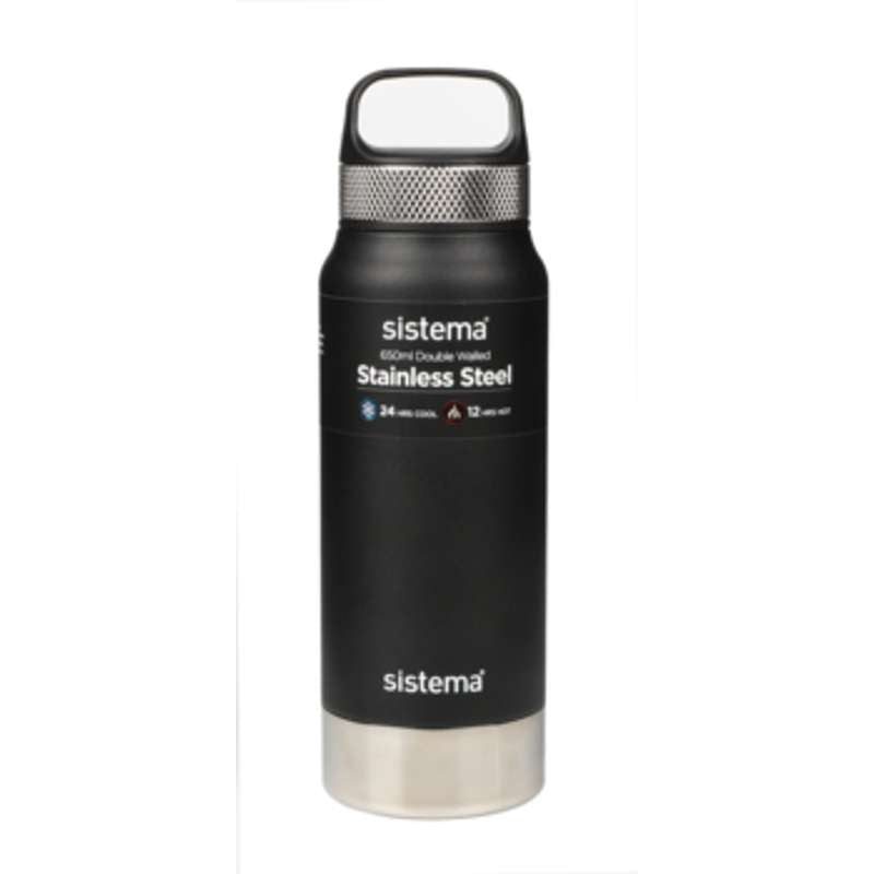 Sistema Termoflaske - Rustfrit Stål - 650ml - Black thumbnail