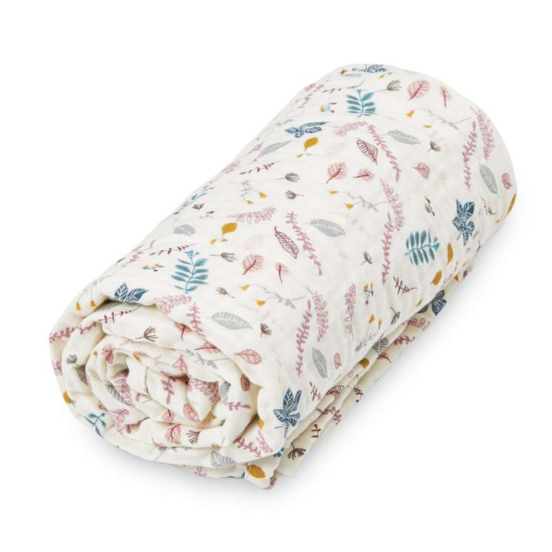 Cam Cam Copenhagen Muslin Babytæppe - GOTS - Pressed Leaves Rose thumbnail