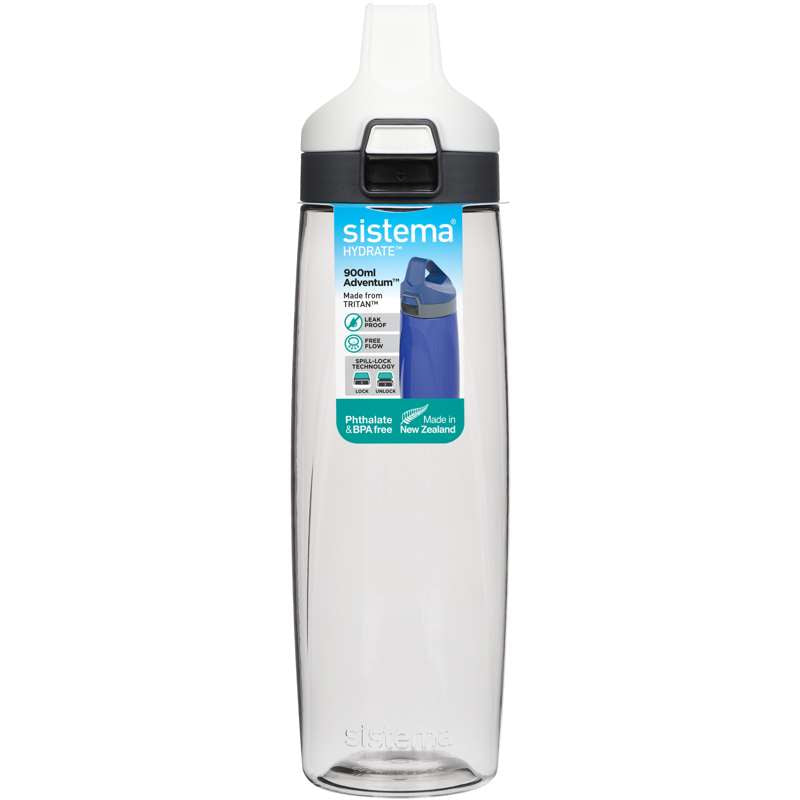 Billede af Sistema Drikkedunk - Tritan Adventum - 900ml - Hvid