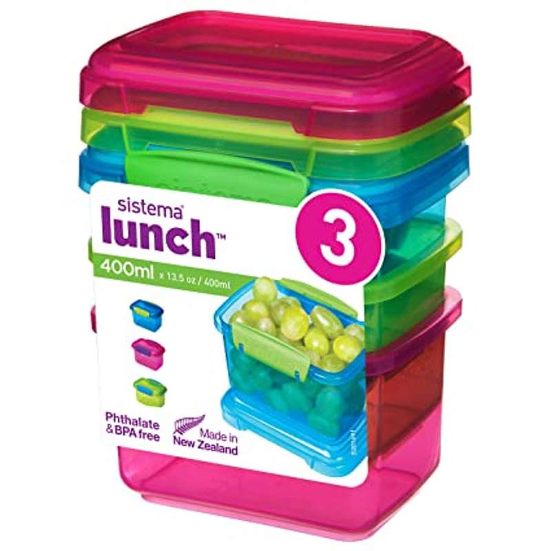 Sistema Snackboks - Lunch Packs - 3-Pak - 400ml - Ass. Farver thumbnail