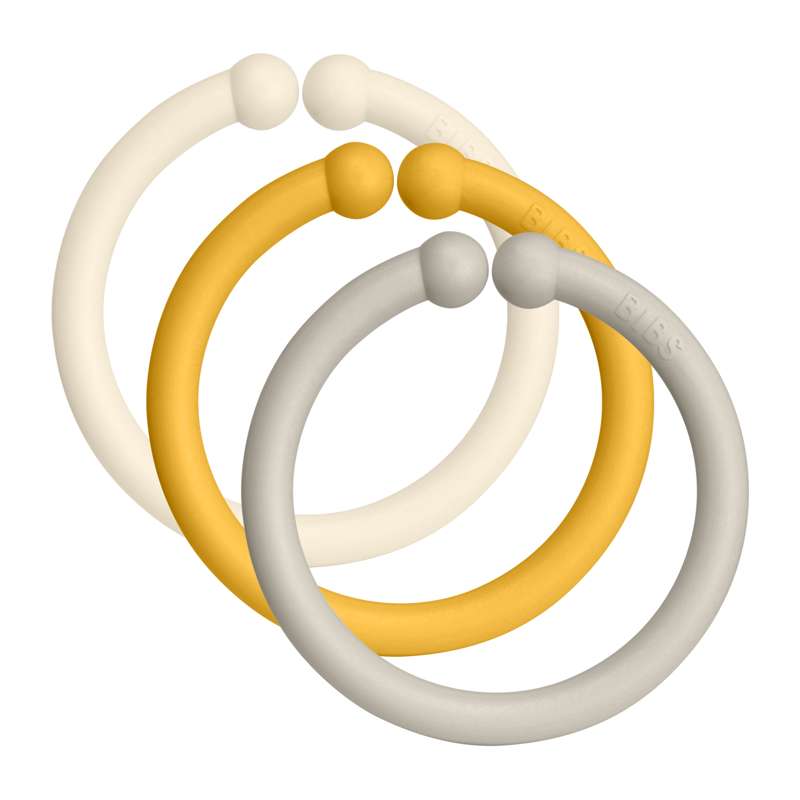 BIBS Loops - Ophængsringe - 12-Pak - Ivory/Honey Bee/Sand thumbnail