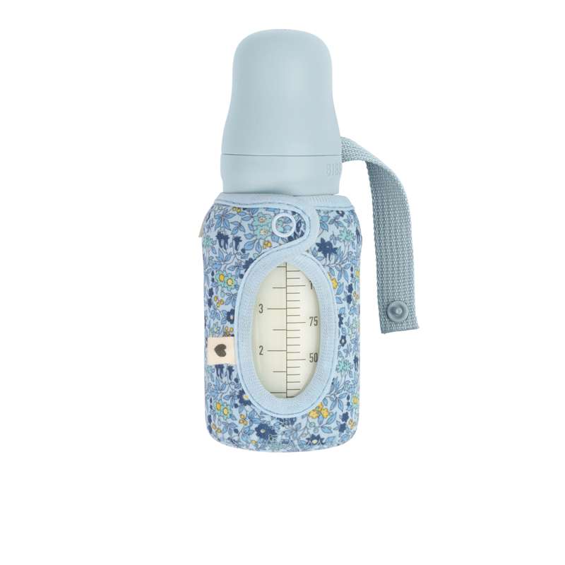 BIBS Bottle - Sleeve til Sutteflaske - Lille - 110 ml. - Chamomile Lawn/Baby Blue thumbnail