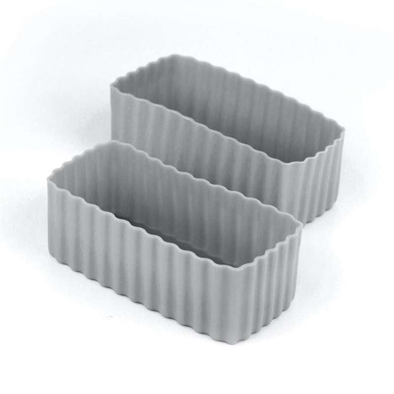 Little Lunch Box Co. Rektangulære Bento Cups - 2 stk. - Grey thumbnail