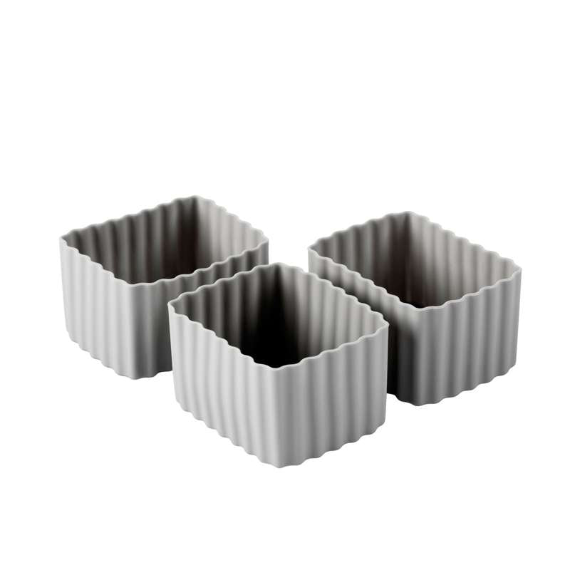 Little Lunch Box Co. Rektangulære Bento Cups - Small - 3 stk. - Grey thumbnail