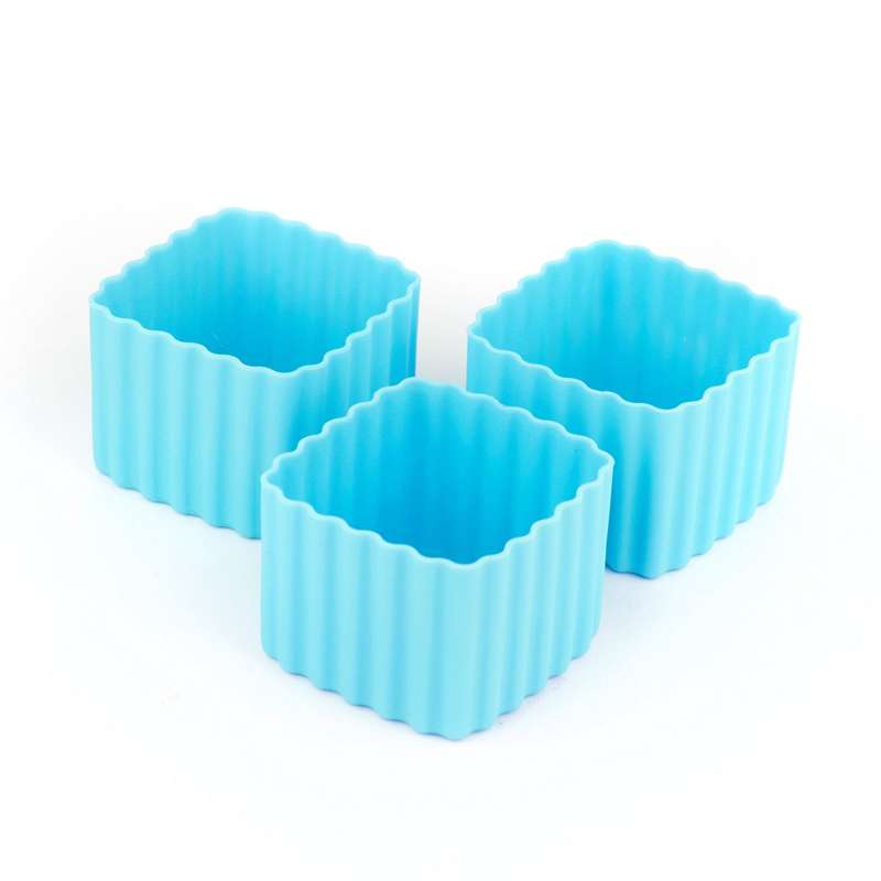 Little Lunch Box Co. Kvadratiske Bento Cups - 3 stk. - Light Blue thumbnail